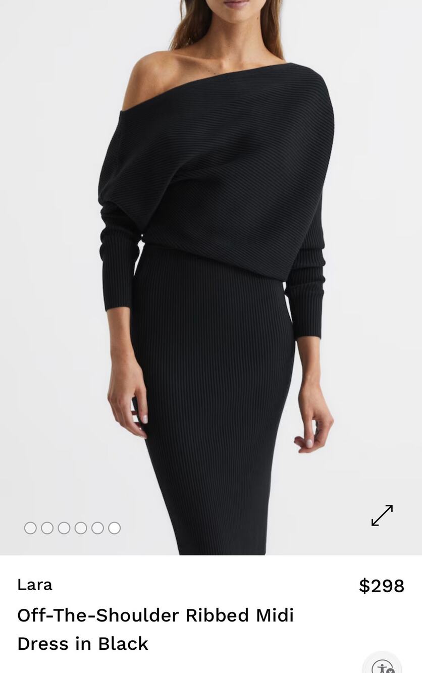 Reiss Women's Lara Off-The-Shoulder Midi-Dress XS